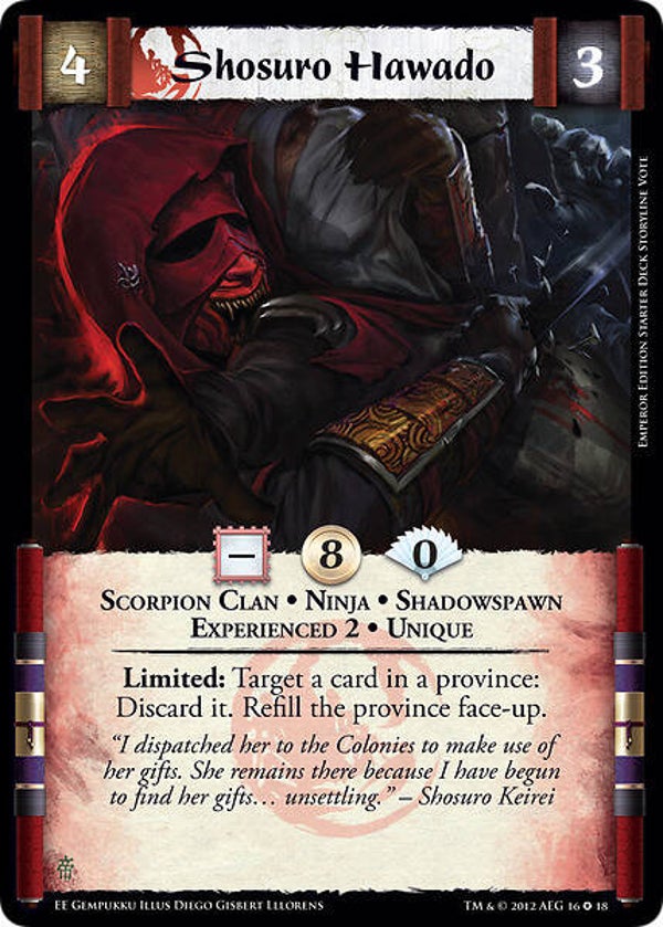 L5R : CLAN : SCORPION : Shosuro Hawado • Exp 2 (EMPEROR GEMPUKKU) - FIXED (16/18)