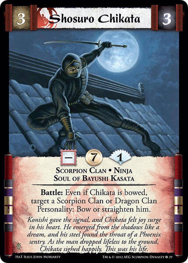 L5R : CLAN : SCORPION : Shosuro Chikata N : 29 (L2P : Honor and Treachery (HAT)) - FIXED
