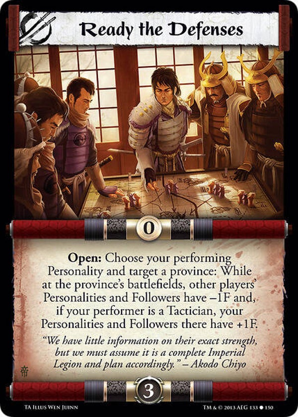 L5R : STRATEGY : Ready the Defenses (TORN ASUNDER (TA)) - C