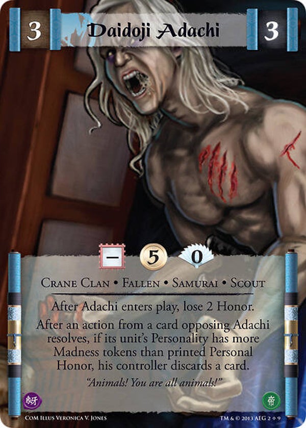 L5R : CLAN : CRANE : Daidoji Adachi (COILS OF MADNESS (CoM)) - FIXED - FULL BLEED