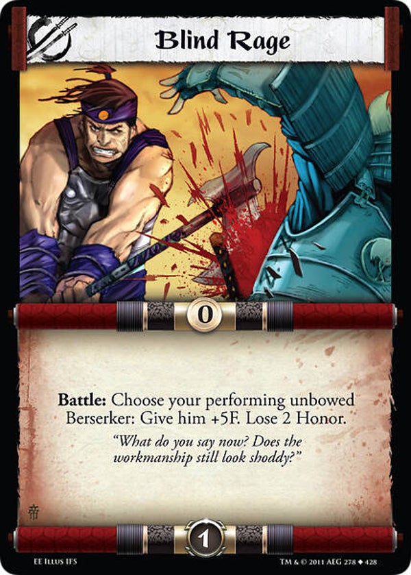 L5R : STRATEGY : Blind Rage (EMPEROR ED) - U