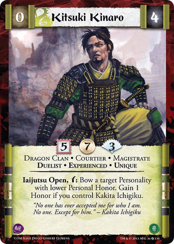 L5R : CLAN : DRAGON : Kitsuki Kinaro • Exp (COILS OF MADNESS (CoM)) - FIXED