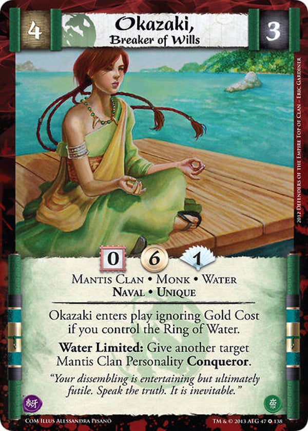 L5R : CLAN : MANTIS : Okazaki, Breaker of Wills (COILS OF MADNESS (CoM)) - FIXED
