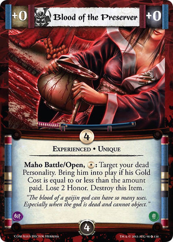 L5R : ITEM : Blood of the Preserver • Exp (COILS OF MADNESS (CoM)) - FIXED - FOIL