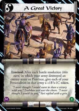 L5R : EVENT : A Great Victory - (Promo EE)