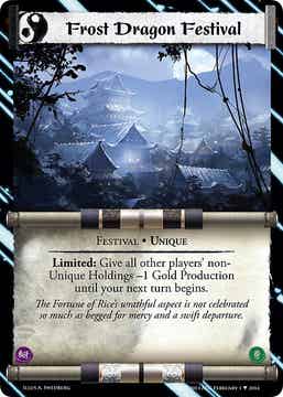 L5R : EVENT : Frost Dragon Festival - (Promo EE) - FOIL