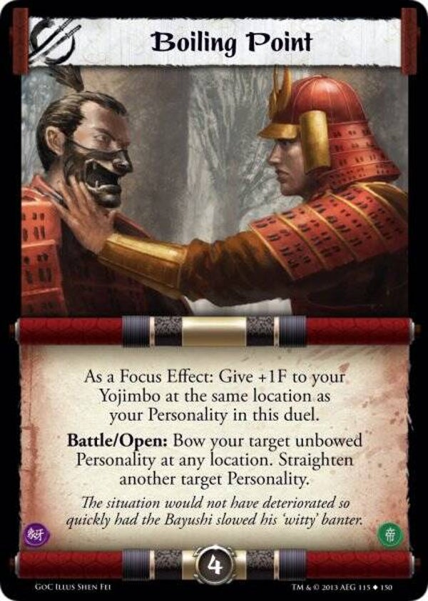 L5R : STRATEGY : Boiling Point (GATES OF CHAOS (GoC)) - U