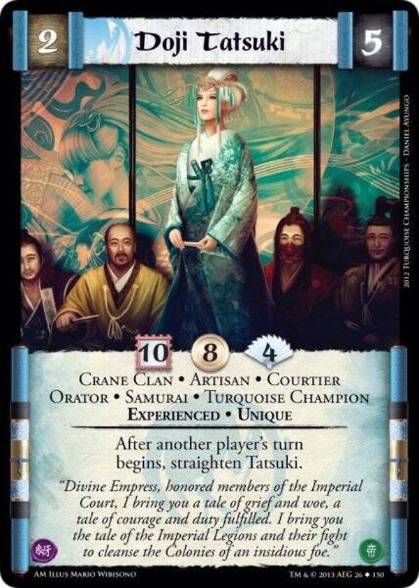 L5R : CLAN : CRANE : Doji Tatsuki • Exp (AFTERMATH (AM)) - U