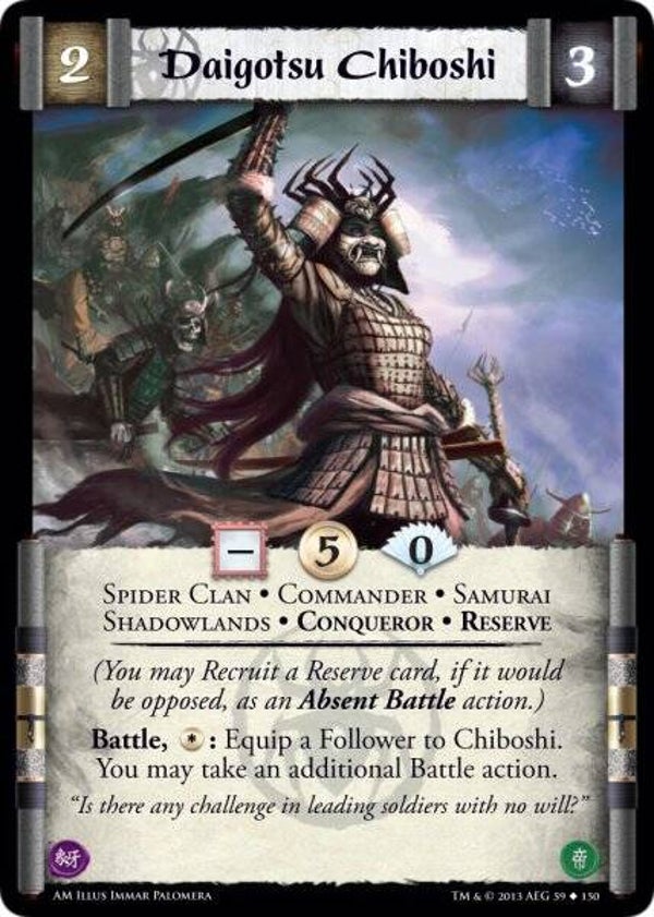 L5R : CLAN : SPIDER : Daigotsu Chiboshi (AFTERMATH (AM)) - U