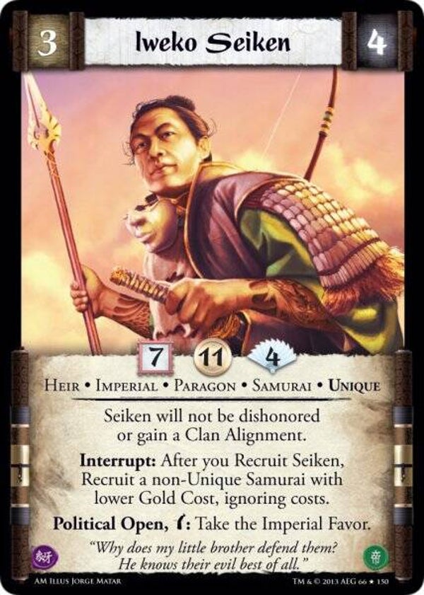 L5R : CLAN : UNALIGNED : Iweko Seiken (AFTERMATH (AM)) - R - FOIL