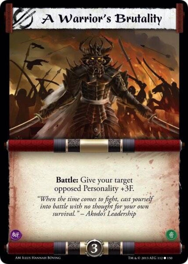 L5R : STRATEGY : A Warrior's Brutality (AFTERMATH (AM)) - C