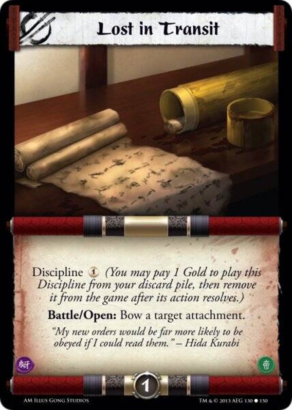 L5R : STRATEGY : Lost in Transit (AFTERMATH (AM)) - C