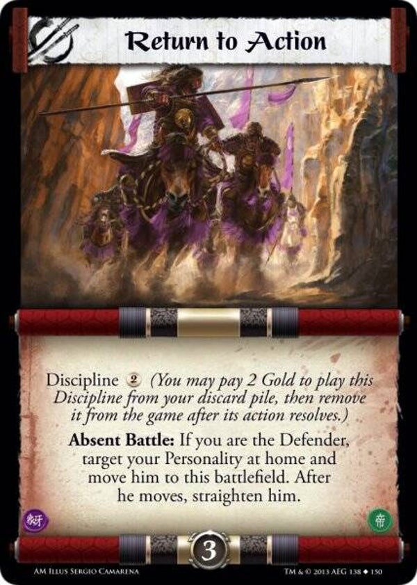 L5R : STRATEGY : Return to Action (AFTERMATH (AM)) - U