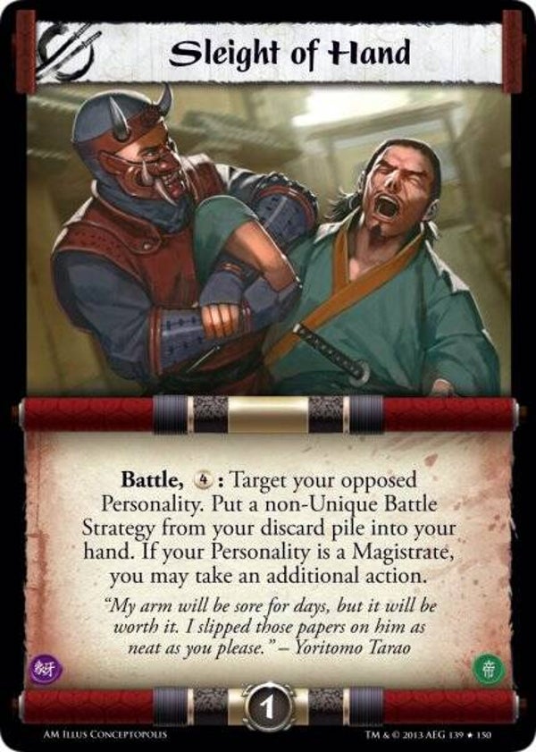 L5R : STRATEGY : Sleight of Hand (AFTERMATH (AM)) - R