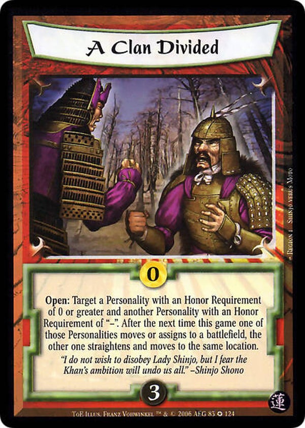 L5R : STRATEGY : A Clan Divided (Test of Enlightenment (ToE)) - FIXED