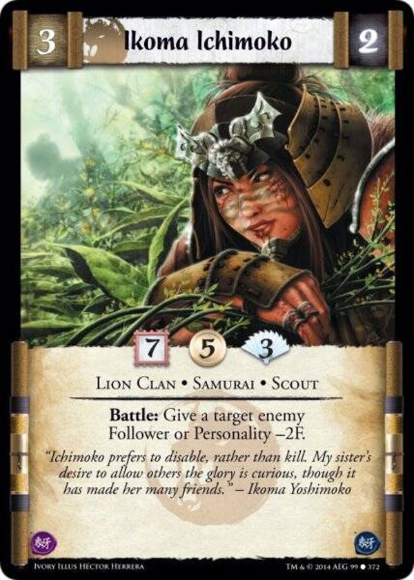 L5R : CLAN : LION : Ikoma Ichimoko (IVORY ED) - C - FOIL (PROMO PACK)