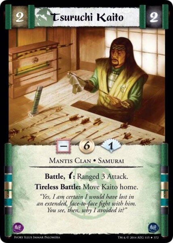 L5R : CLAN : MANTIS : Tsuruchi Kaito (IVORY ED) - RARE - FOIL