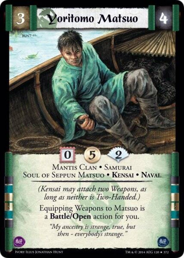 L5R : CLAN : MANTIS : Yoritomo Matsuo (IVORY ED) - RARE