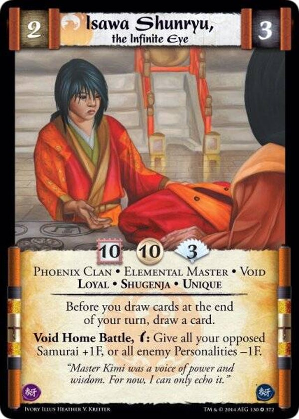 L5R : CLAN : PHOENIX : Isawa Shunryu, the Infinite Eye (IVORY ED) -