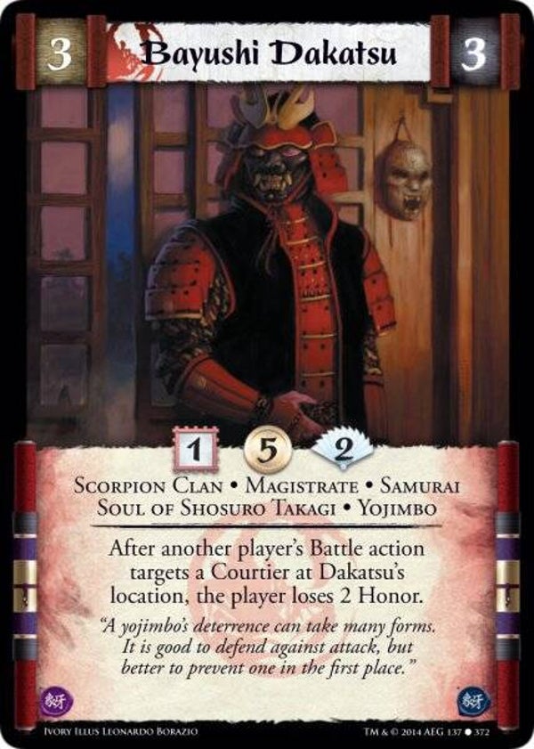 L5R : CLAN : SCORPION : Bayushi Dakatsu (IVORY ED) - C