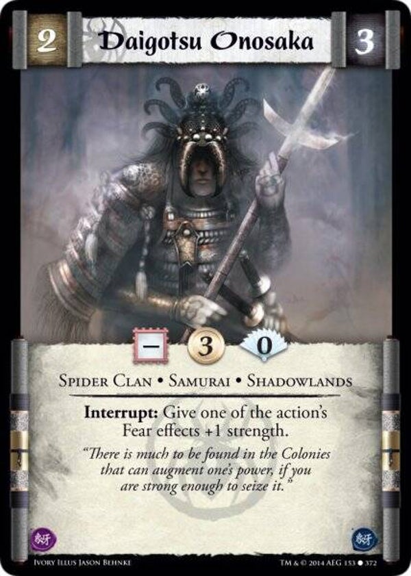 L5R : CLAN : SPIDER : Daigotsu Onosaka (IVORY ED) - C - FOIL (PROMO PACK)