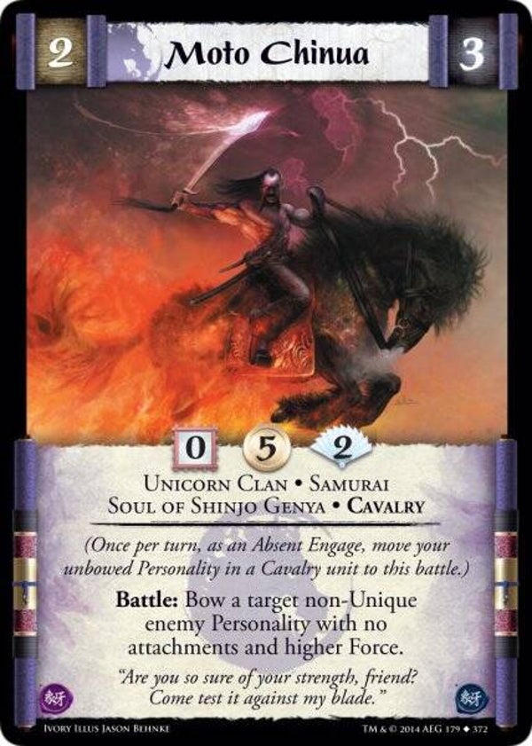 L5R : CLAN : UNICORN : Moto Chinua (IVORY ED) - U