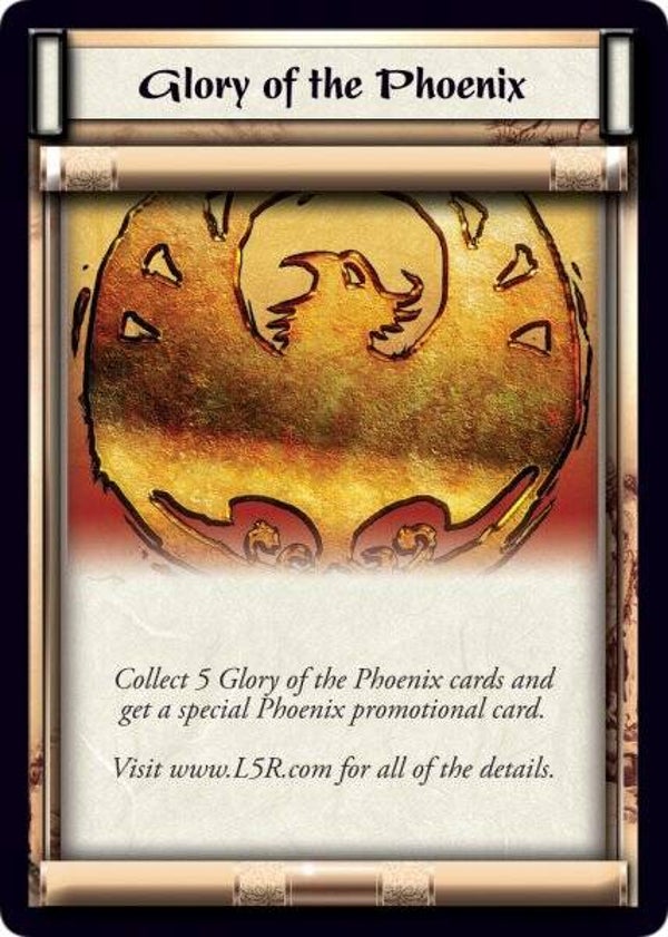 L5R : OTHER : REDEMPTION CARD : Glory of the Phoenix (IVORY version)