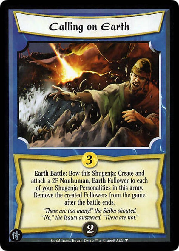 L5R : SPELL : Calling on Earth (Promo COTM (SAM))