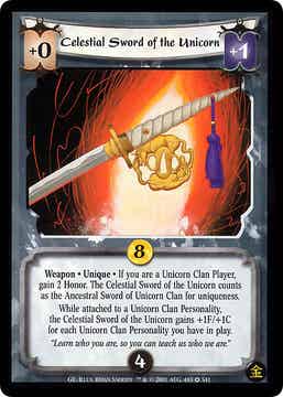 L5R : ITEM : Celestial Sword of the Unicorn (Promo GE) - FOIL