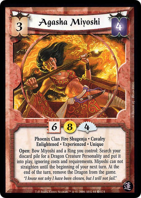 L5R : CLAN : PHOENIX : Agasha Miyoshi • Exp (Test of Enlightenment (ToE)) - FIXED