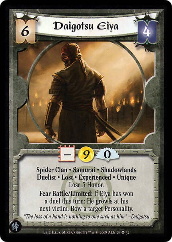 L5R : CLAN : SPIDER :  Daigotsu Eiya • Exp (Test of the Emerald and Jade Championships (E&JC)) - FIXED
