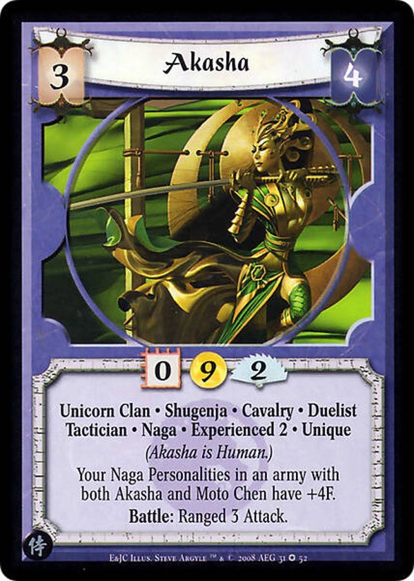 L5R : CLAN : UNICORN : Akasha • Exp 2 (Test of the Emerald and Jade Championships (E&JC)) - FIXED