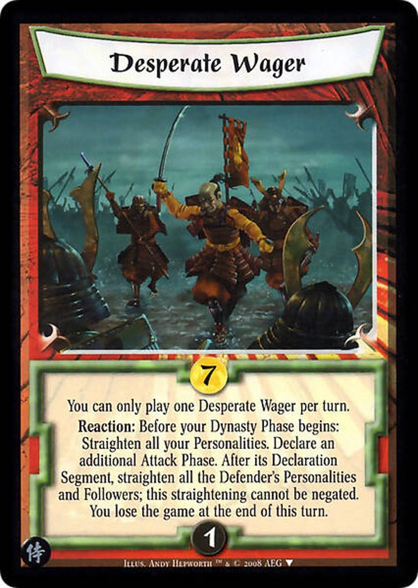 L5R : STRATEGY : Desperate Wager - (Promo SAM)