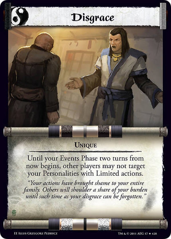 L5R : EVENT : Disgrace (EMPEROR ED) - RARE