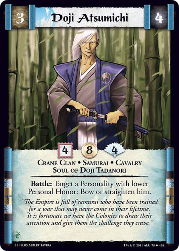 L5R : CLAN : CRANE : Doji Atsumichi (EMPEROR ED) - U