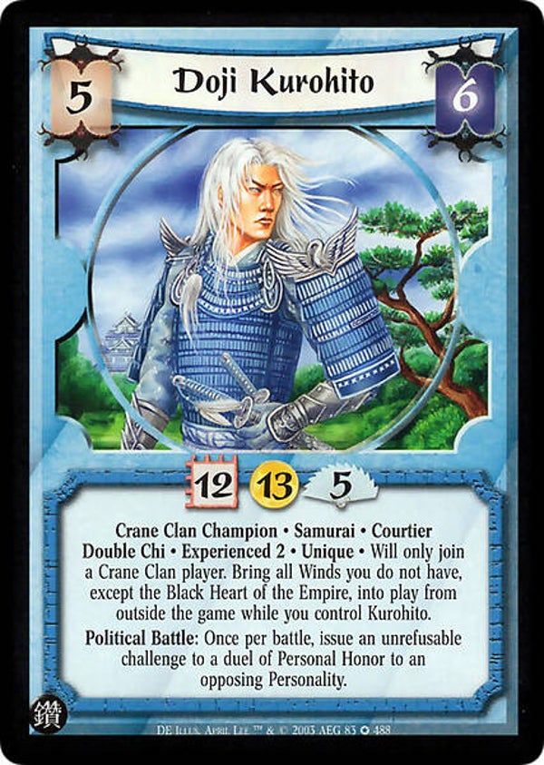 L5R : CLAN : CRANE : Doji Kurohito • Exp 2 (Promo DE) - FOIL