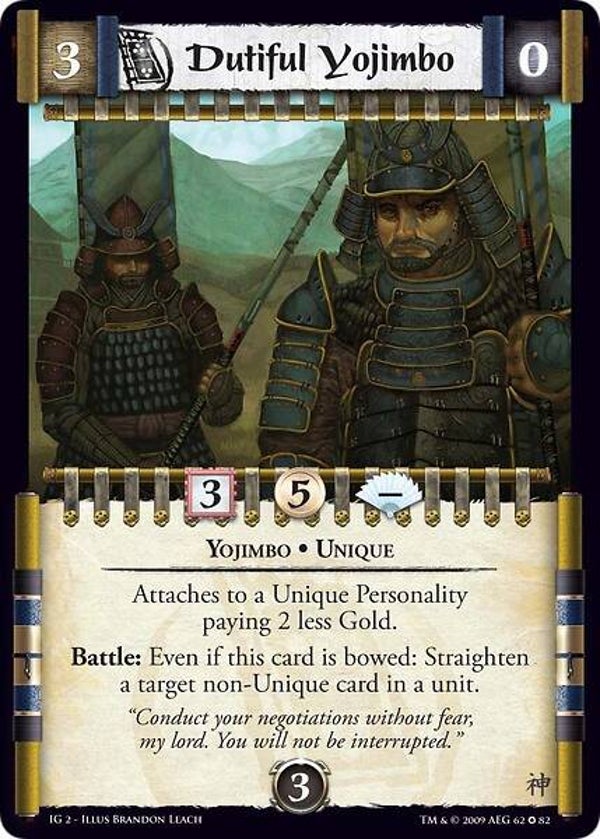 L5R : FOLLOWER : Dutiful Yojimbo (The Imperial Gift 2 (IG2)) - FIXED