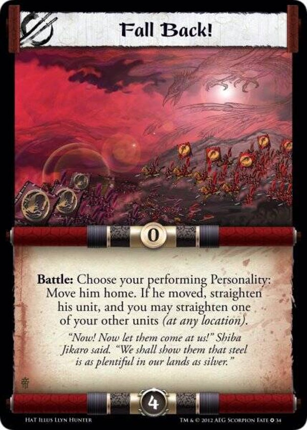 L5R : STRATEGY : Fall Back! N : 34 (L2P : Honor and Treachery (HAT)) - FIXED