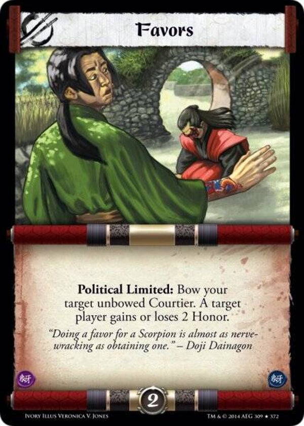 L5R : STRATEGY : Favors (IVORY ED) - RARE