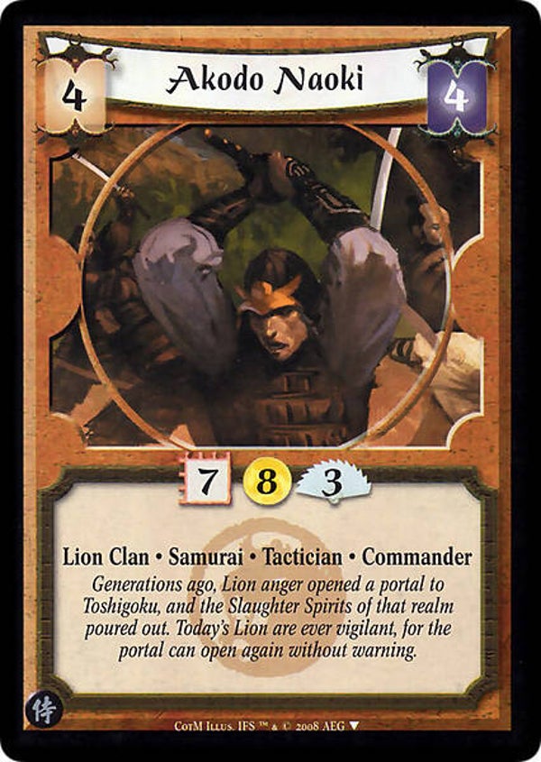L5R : CLAN : LION : Akodo Naoki (Promo COTM (SAM))