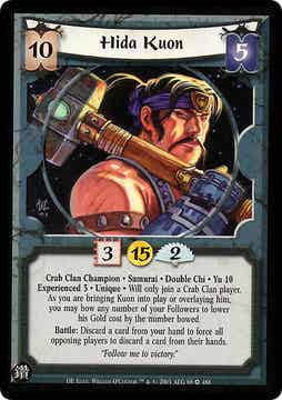 L5R : CLAN : CRAB : Hida Kuon • Exp 3 (Promo DE) - FOIL