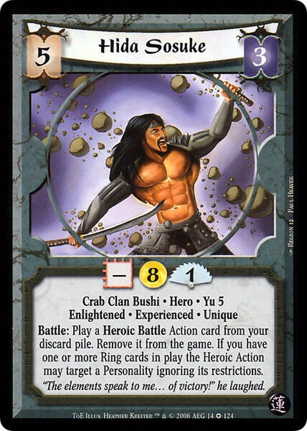 L5R : CLAN : CRAB : Hida Sosuke • Exp (Test of Enlightenment (ToE)) - FIXED