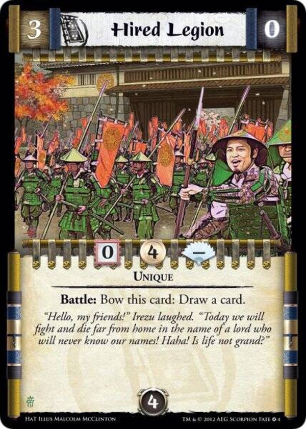 L5R : FOLLOWER : Hired Legion N : 4 (L2P : Honor and Treachery (HAT)) - FIXED