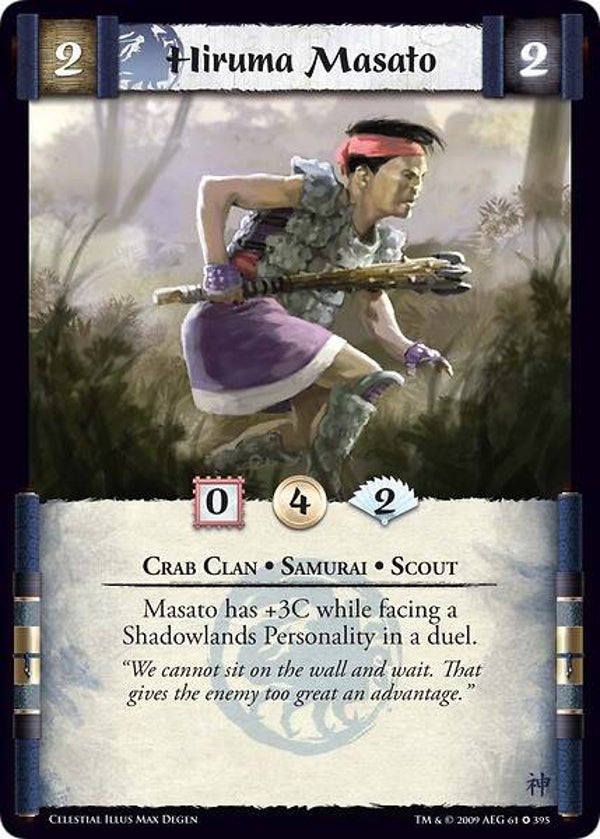 L5R : CLAN : CRAB : Hiruma Masato (CELESTIAL ED) - FIXED