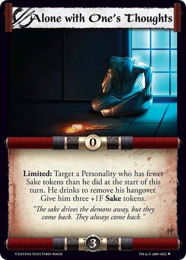L5R : STRATEGY : Alone with One's Thoughts - (Promo CE)