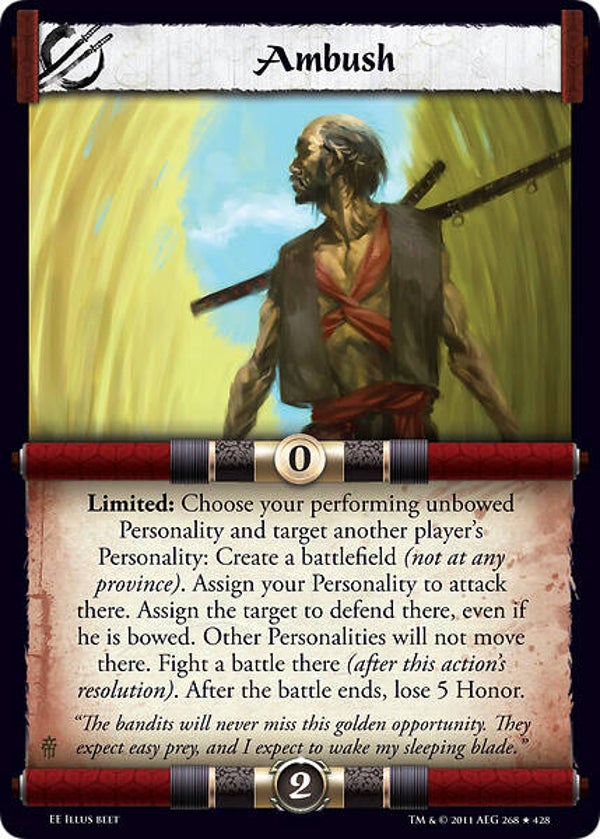 L5R : STRATEGY :  Ambush (EMPEROR ED) - RARE