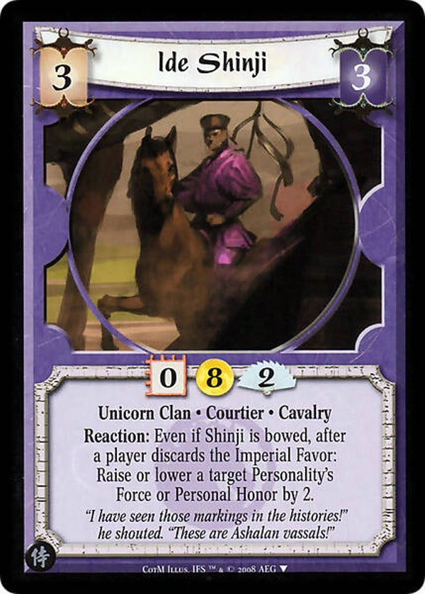 L5R : CLAN : UNICORN : Ide Shinji (Promo COTM (SAM))