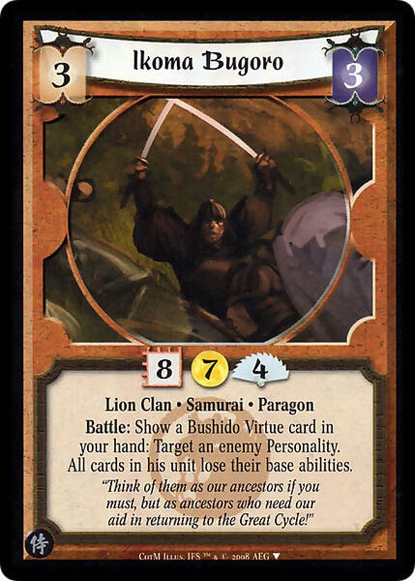 L5R : CLAN : LION :  Ikoma Bugoro (Promo COTM (SAM))
