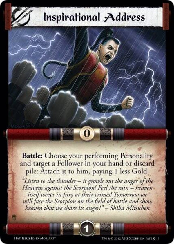 L5R : STRATEGY : Inspirational Address N : 15 (L2P : Honor and Treachery (HAT)) - FIXED