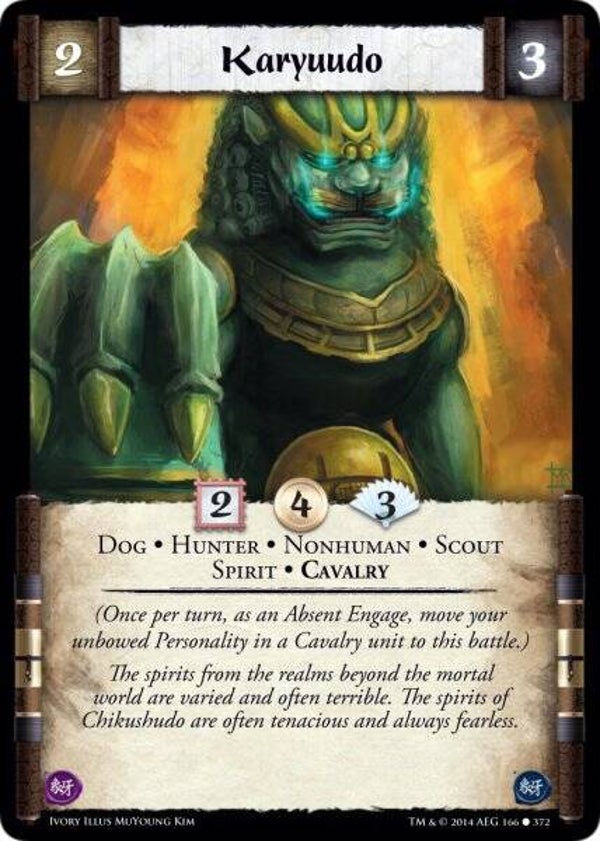 L5R : CLAN : UNALIGNED / SPIRIT : Karyuudo (IVORY ED) - C - FOIL (PROMO PACK)